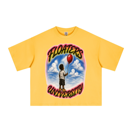 240GSM Men’s Ice-Feel Sorona Boxy-Fit Solid-Color Loose T-shirt Bright Yellow