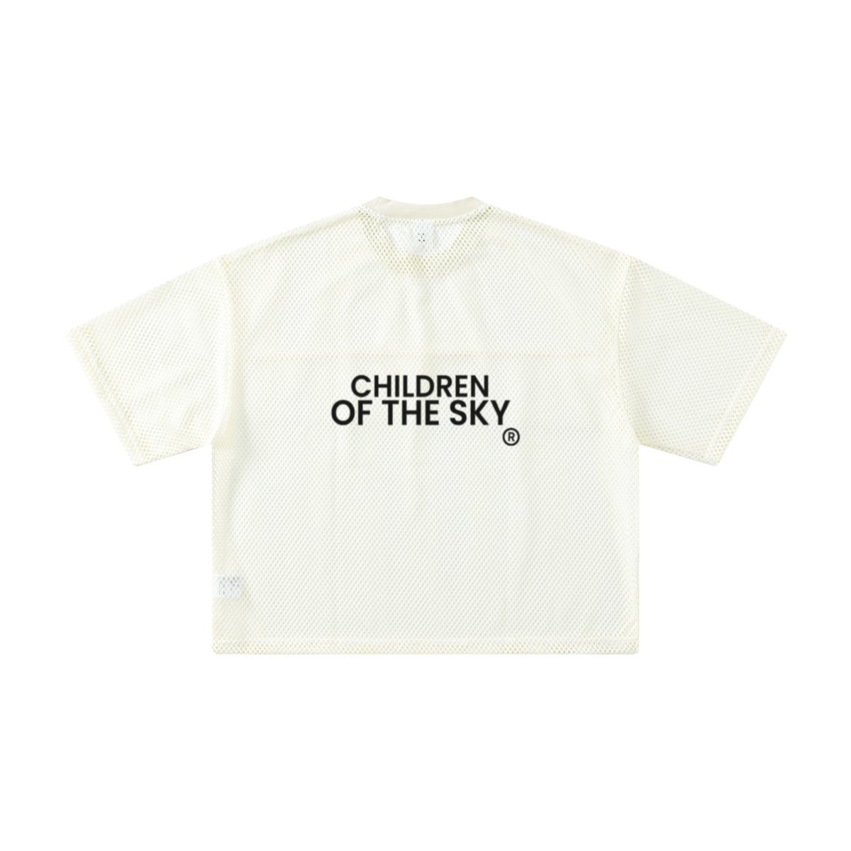 240GSM Men’s Boxy-Fit Mesh Layering T-Shirt Off White